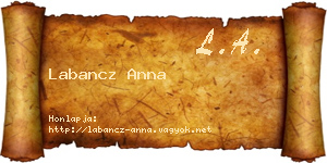 Labancz Anna névjegykártya