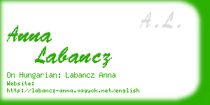 anna labancz business card